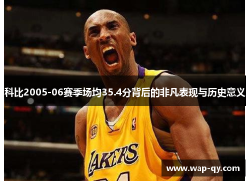 科比2005-06赛季场均35.4分背后的非凡表现与历史意义